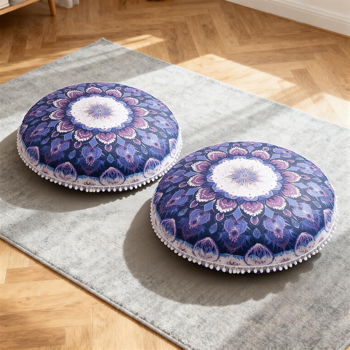 Meditation Cushion 32 Inch Round (Purple / X-Large)