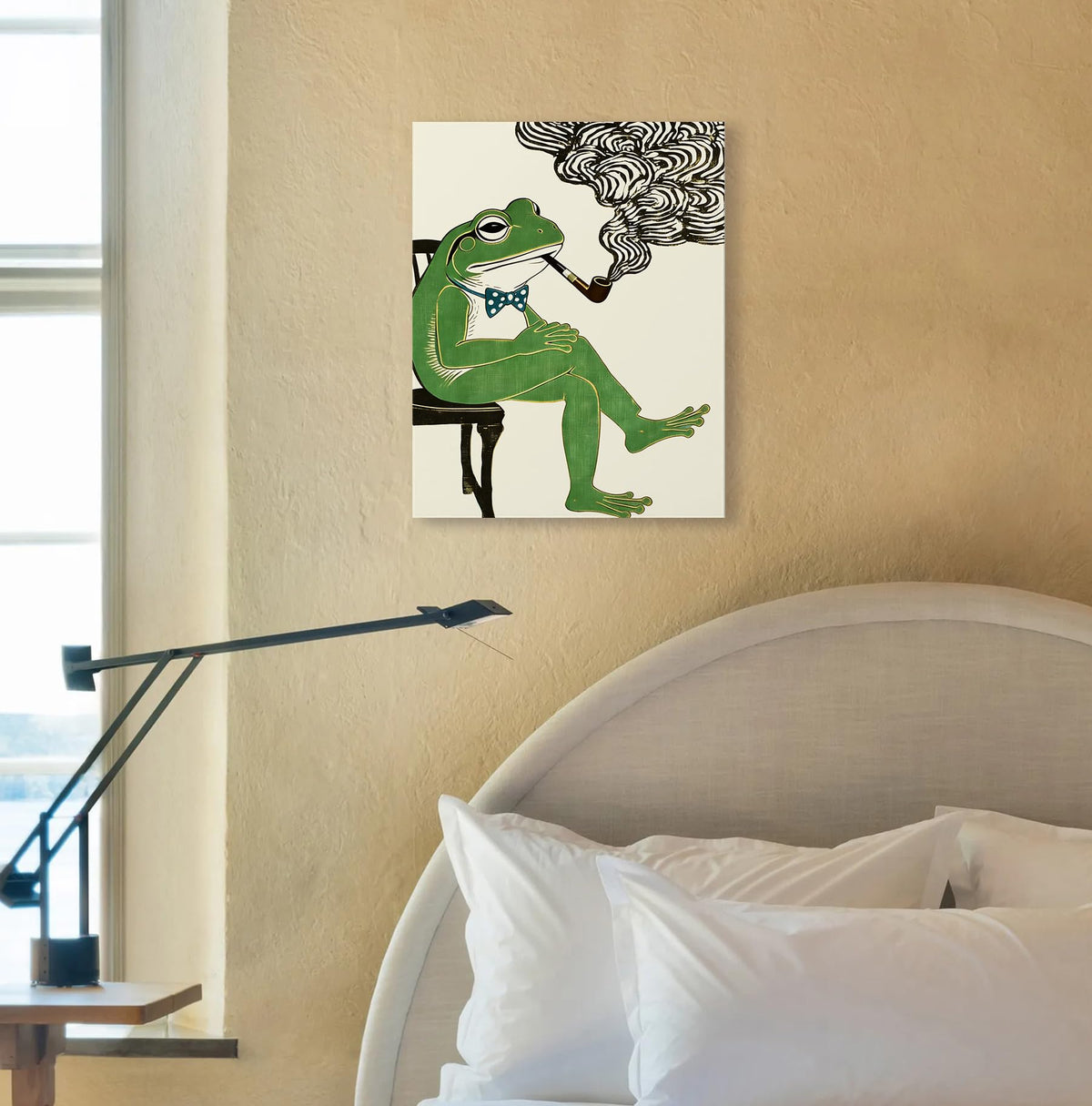 Funny Smoking Frog Wall Art Decor 11x14 Inches (Funny Smoking Frog)