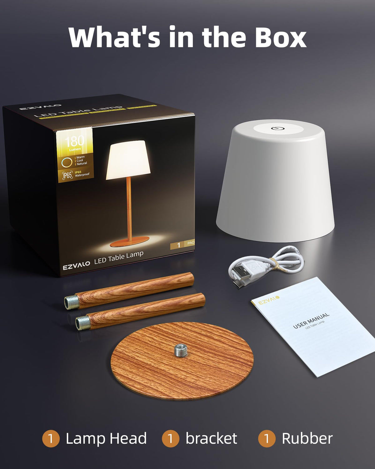 Spa Like RGB Shower Lamp (RGB-Wood Grain / 2 Pack)
