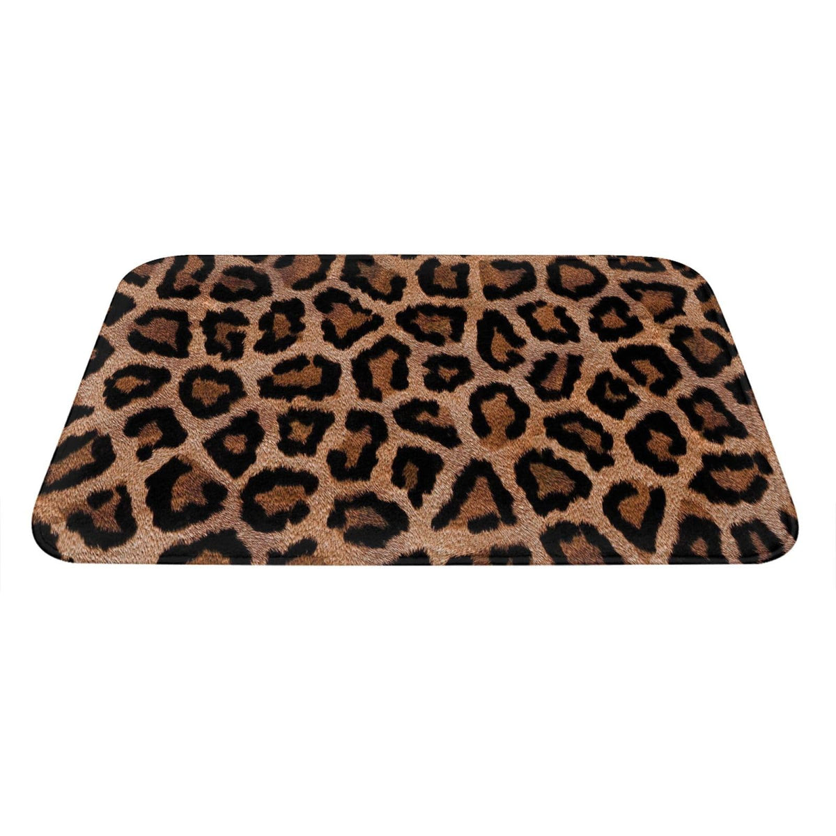 Leopard Print Texture Bath Mat Non (1'4" x 1'11" (Rectangular) / Leopard Print Texture)