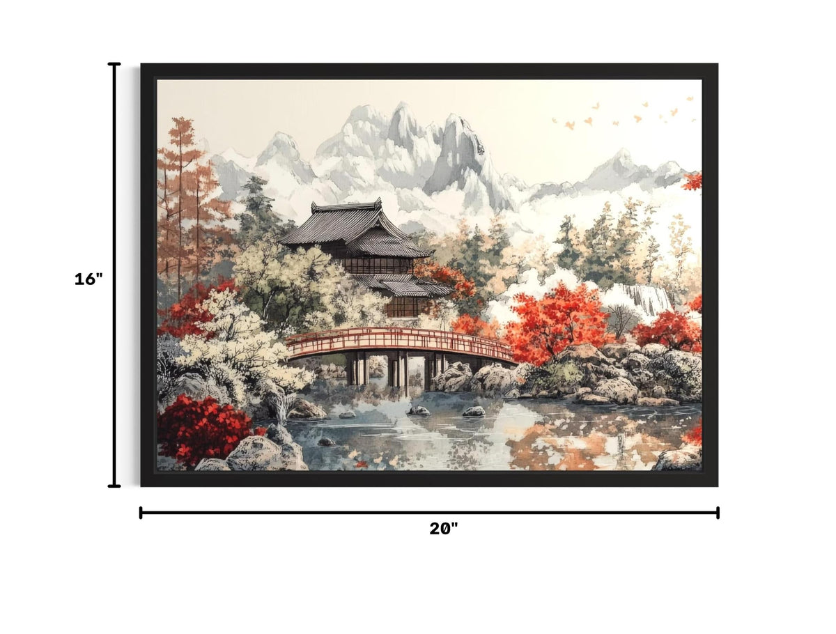 Zen Garden Unframed Wall Art Print Poster (Zen Garden / 20"L x 16"W)