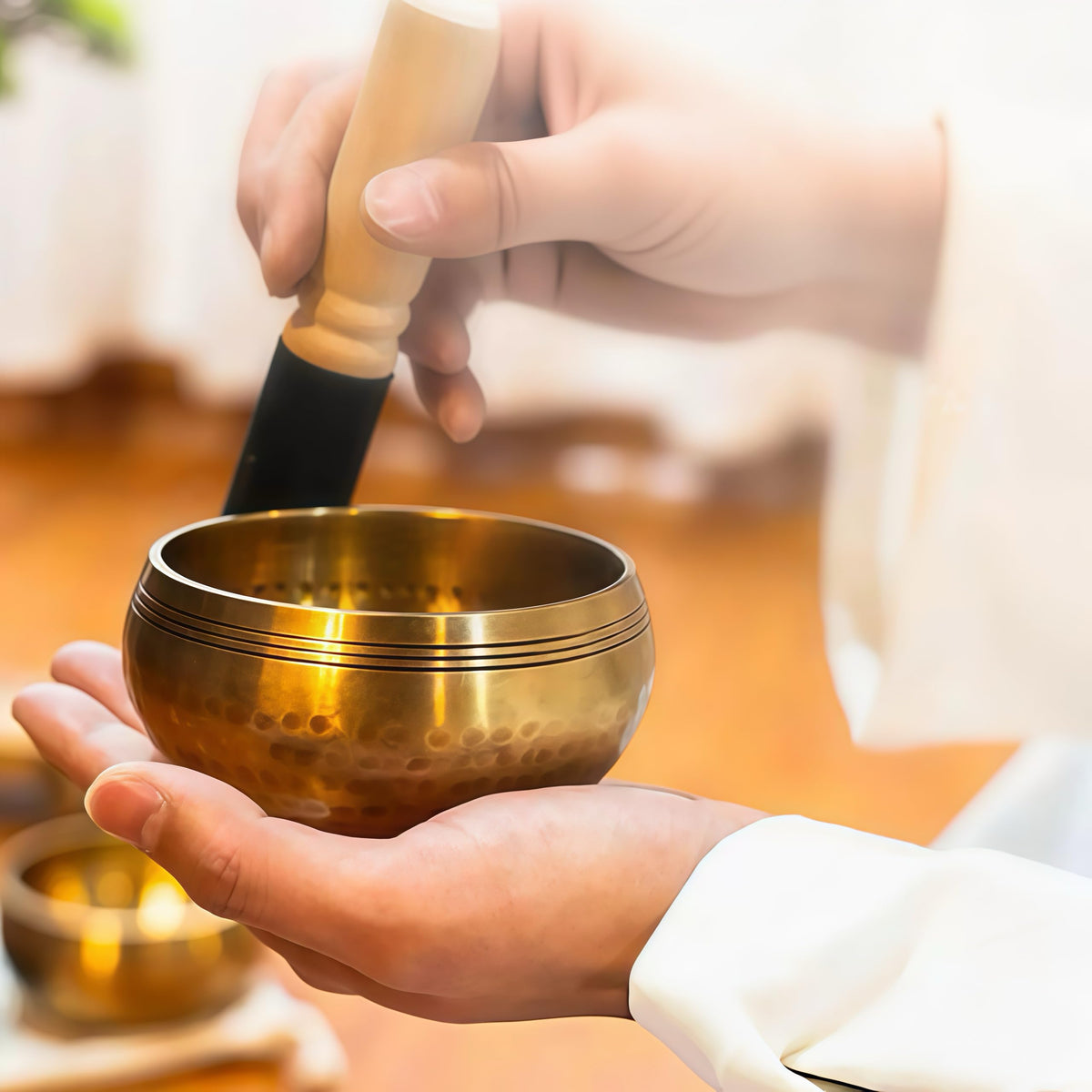 Tibetan Singing Bowl Set (Gold-3inch)