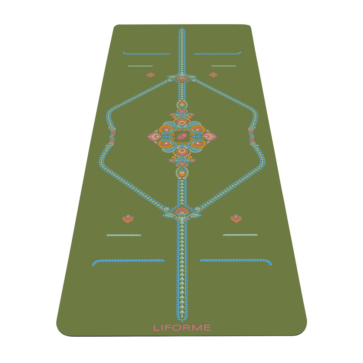 Printed Yoga Mat (Mindful Garden - Olive/Floral)