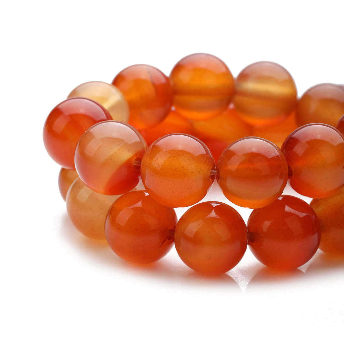 108Pcs Natural Jade Orange Agate Spacer Loose Beads Bulk with Holes Handcrafted for DIY Bracelets Jewelry Making Crafts Supplies (Orange Agate / 8MM, 108pcs)