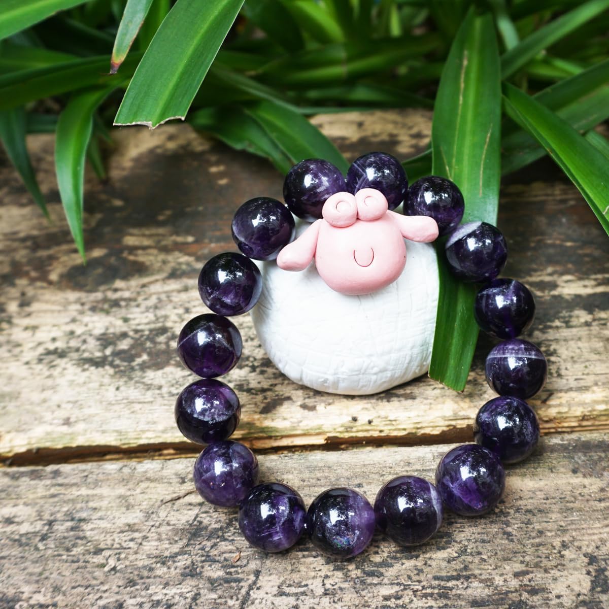 16MM Amethyst Bracelet for Men (16MM Amethyst Bracelet)