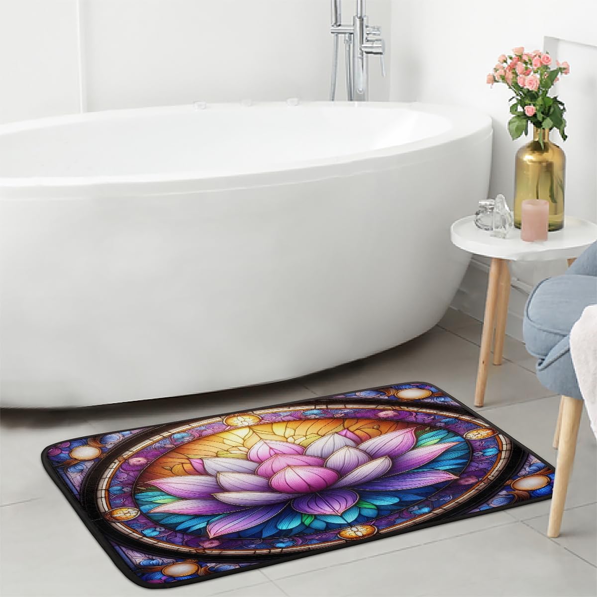 Lotus Kitchen Rugs Kitchen Mats Non Slip Floor Mat (Color 23)