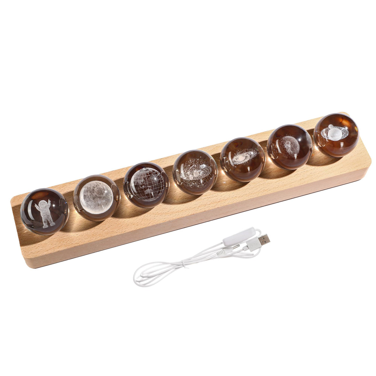 7 Crystal Solar System Balls Astronomy Gifts Crystal Ball (Astronomy-Planet)
