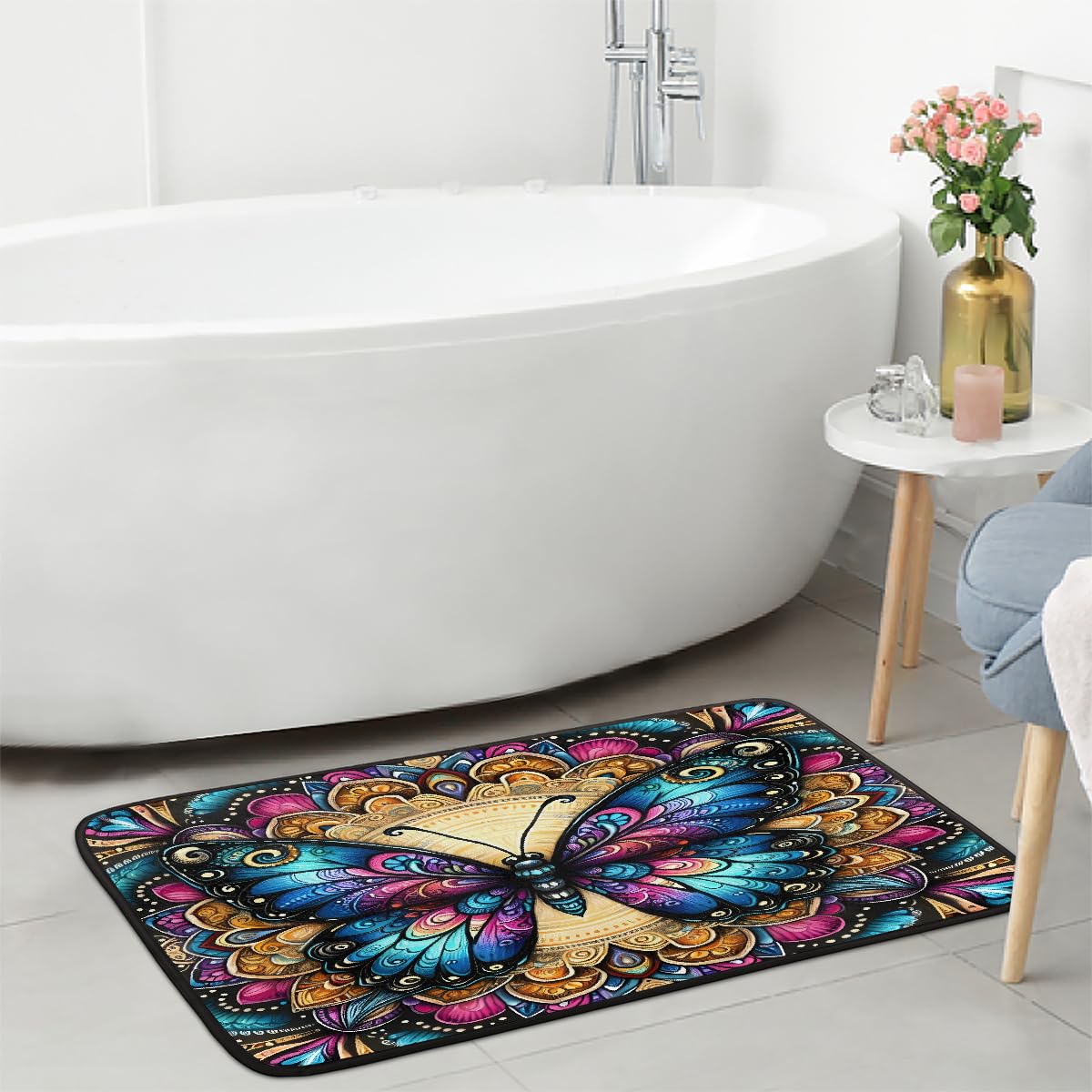 Butterfly Kitchen Rugs Kitchen Mats Non Slip Floor Mat (Color 16)