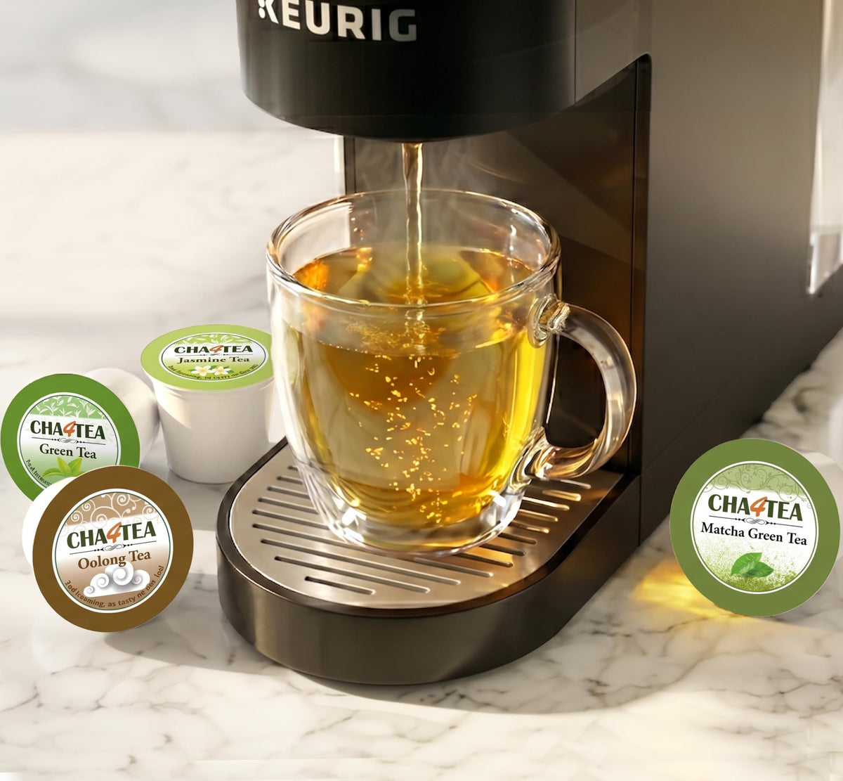 36 Count Assorted Green Tea Compatible with Keurig K (36 Count (Pack of 1))