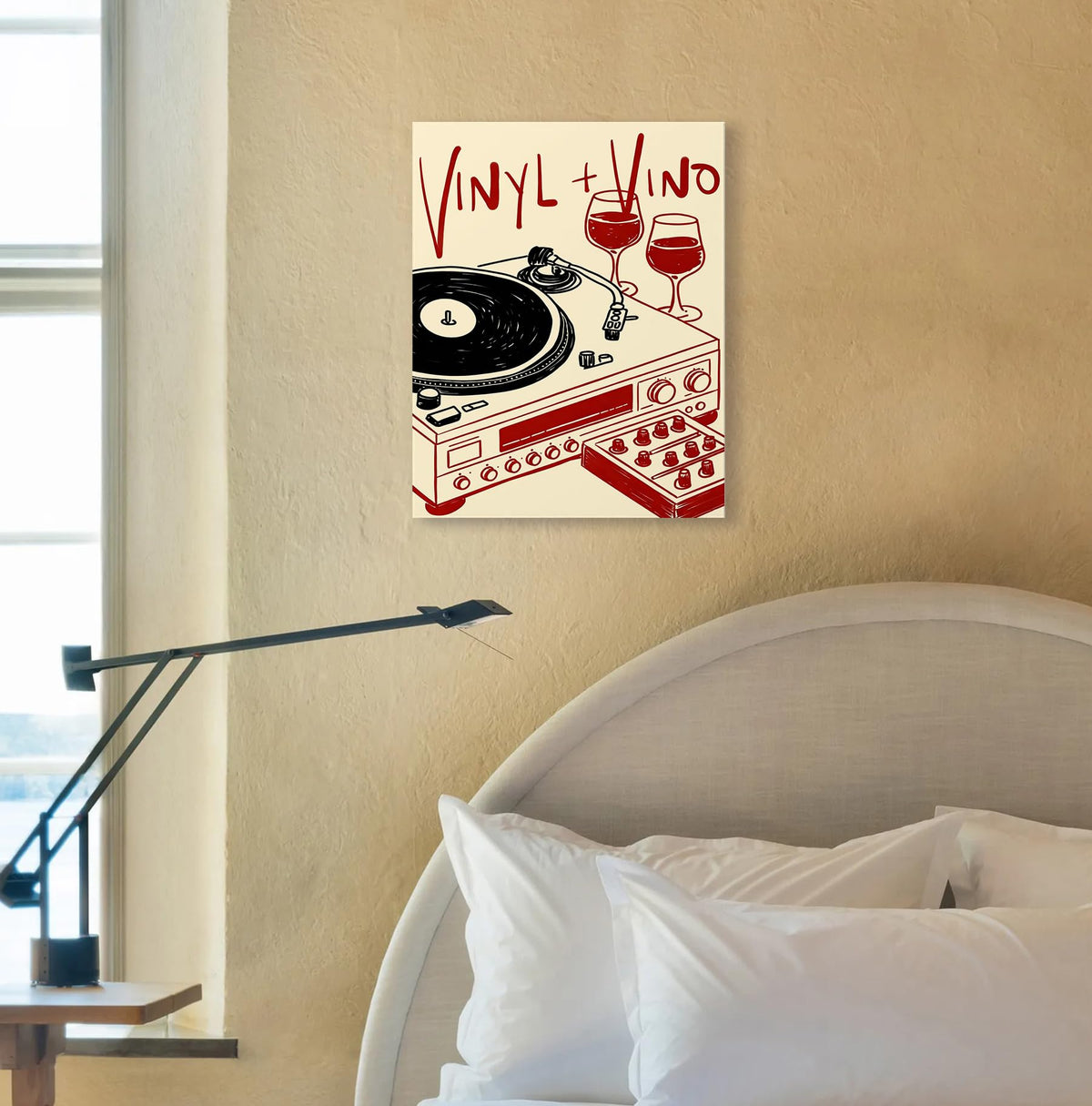 Vinyl Records Wine Bar Wall Art Decor 11x14 Inches (Vinyl Records Wine Bar)