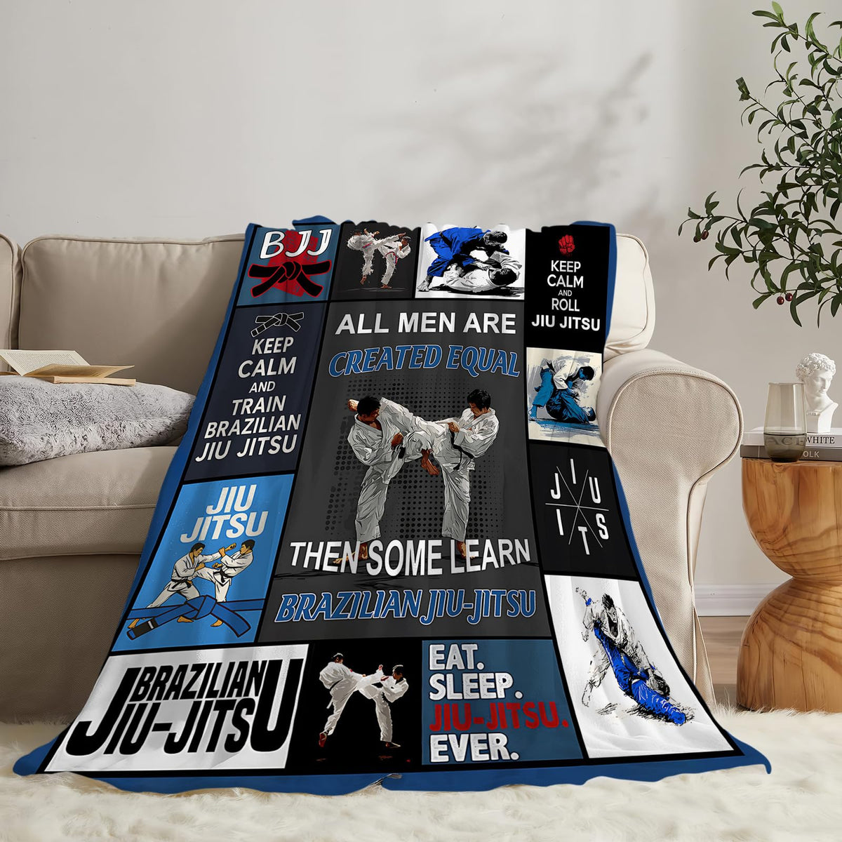 Brazilian Jiu Jitsu Throw Blanket (40"x50" / Jiu Jit-su)