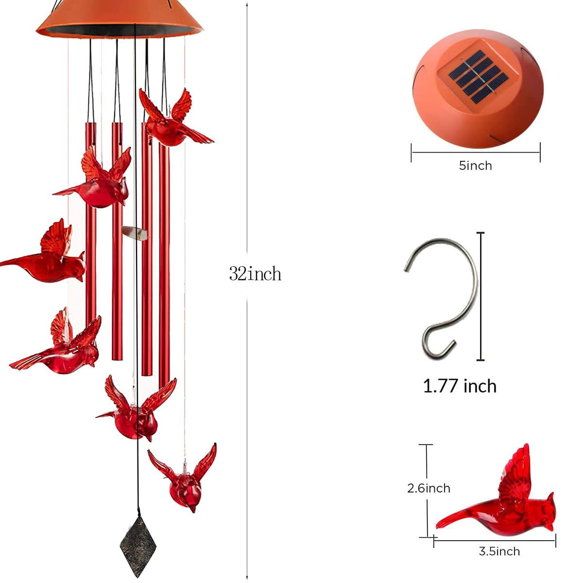 Cardinal Wind Chimes
