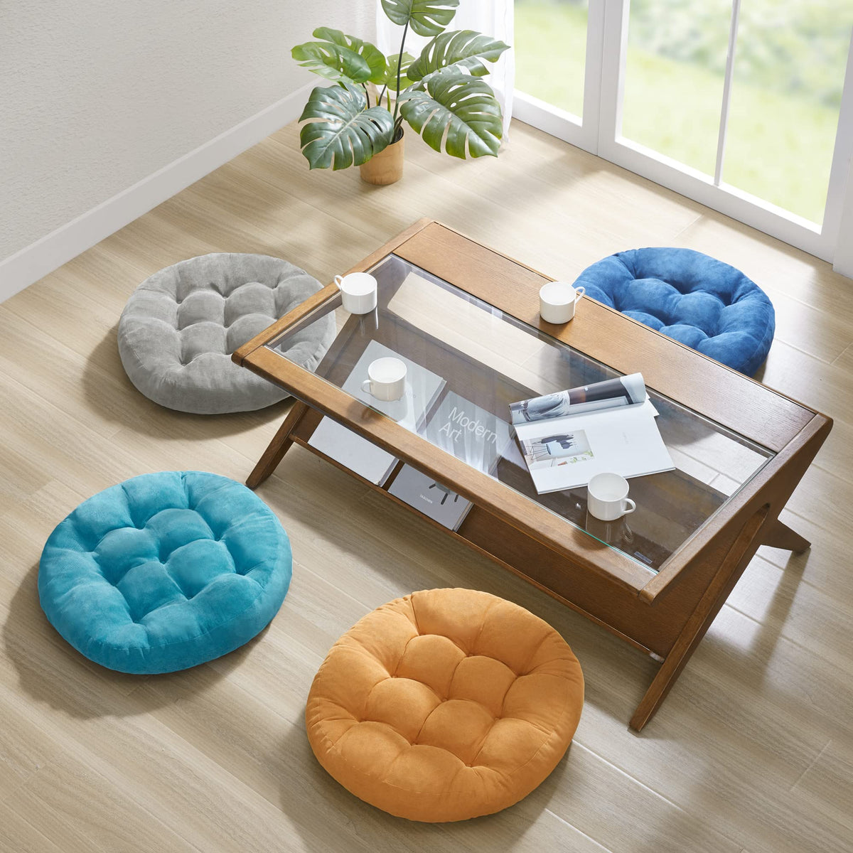 Round Meditation Cushion (1 Pack / Round | Navy | 1 Pack)
