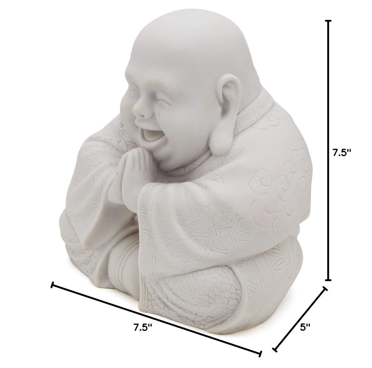 Happy Buddha Statue (White)