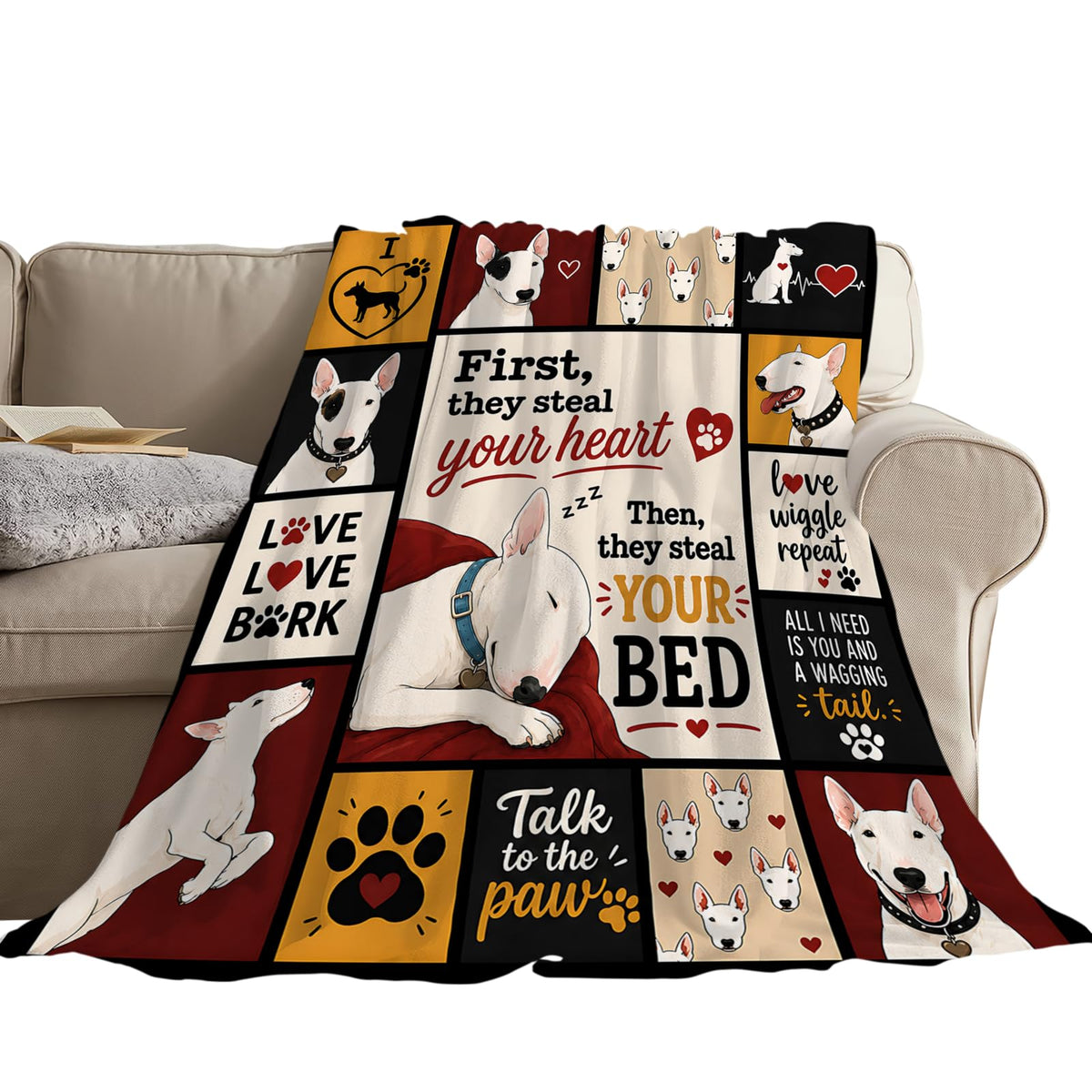 Bull Terrier Blanket (50"x60" / Bull Terrier)