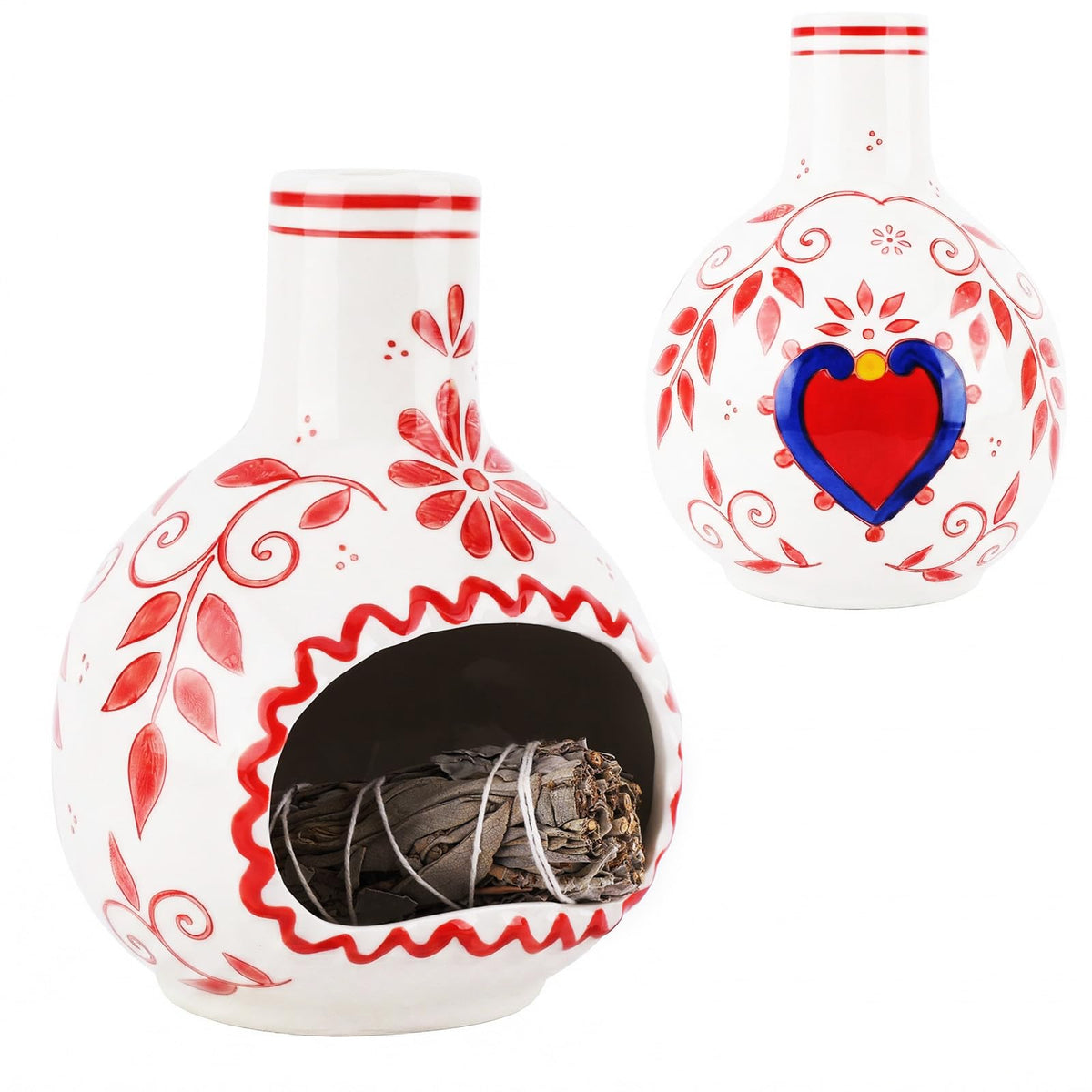Ceramic Incense Holder (Red)