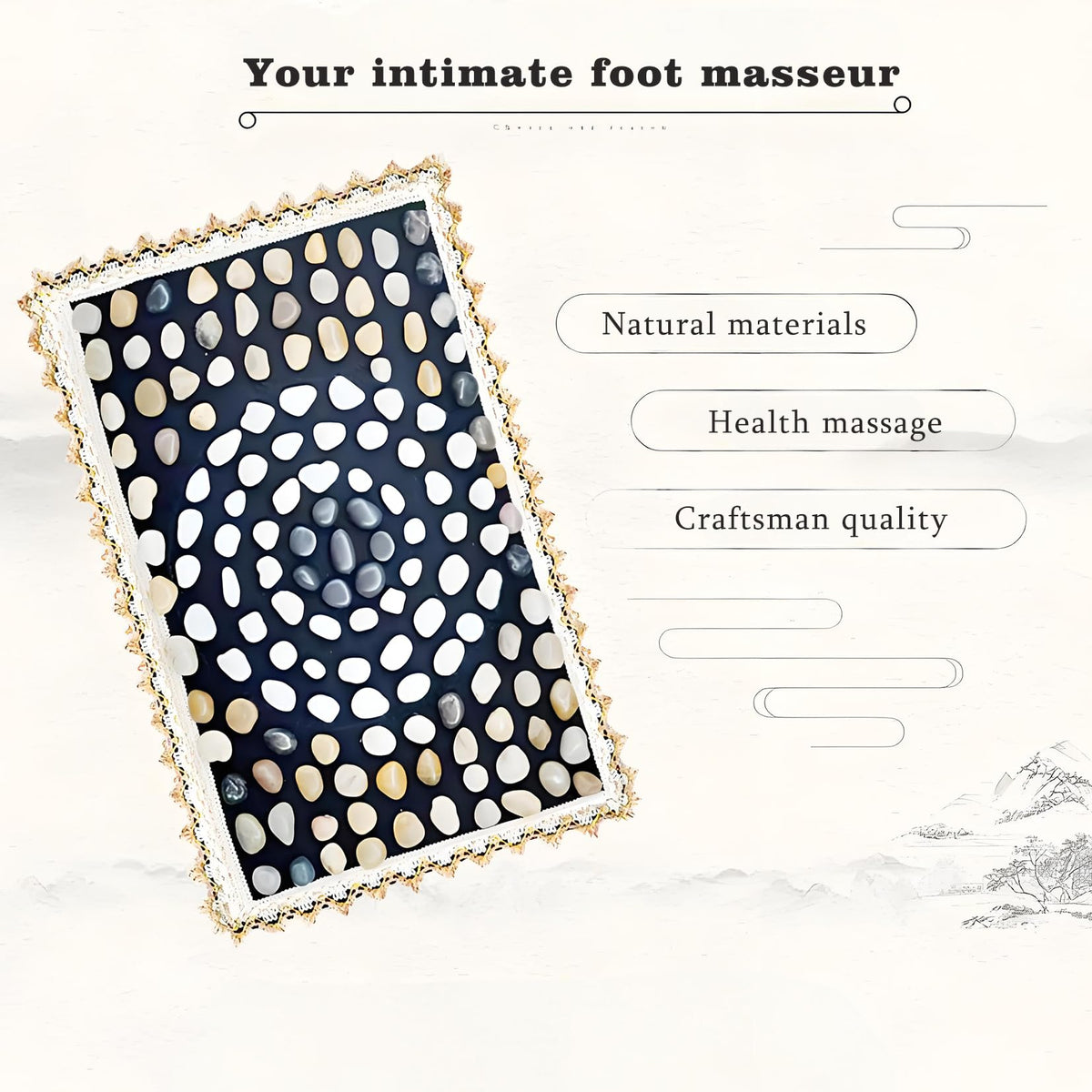 Foot Massage Mat Acupressure (Pebble-round)