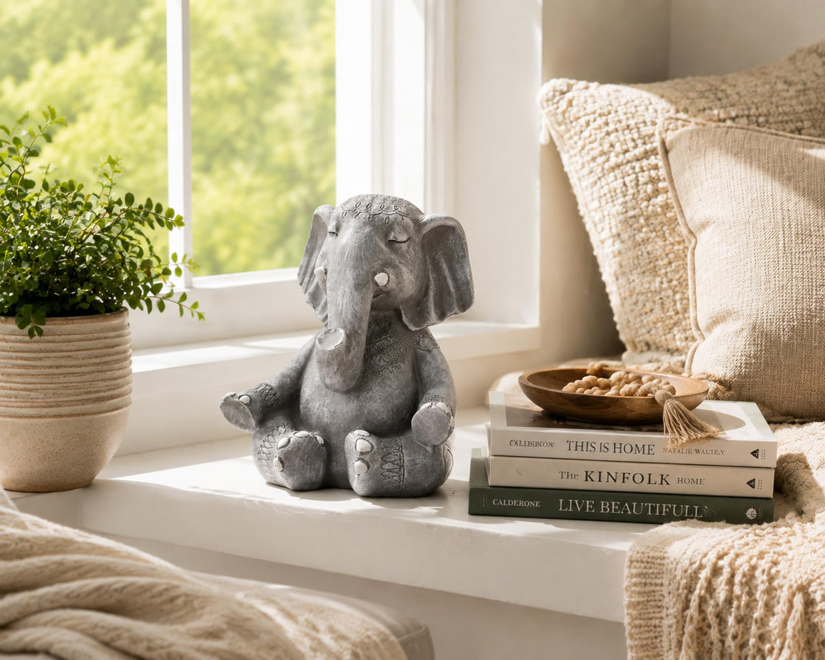 5.5 Inch Zen Meditation Elephant Statue