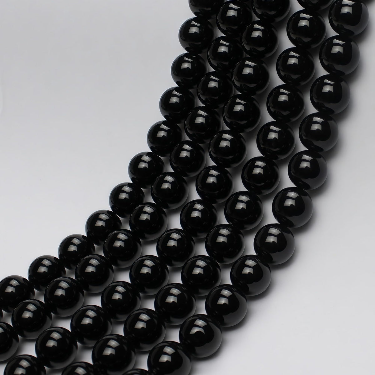 Natural Stone Bead Black Onyx Gemstone Loose Beads for Jewelry Making Bracelet Necklace 14mm (Black Agate / 14mm)