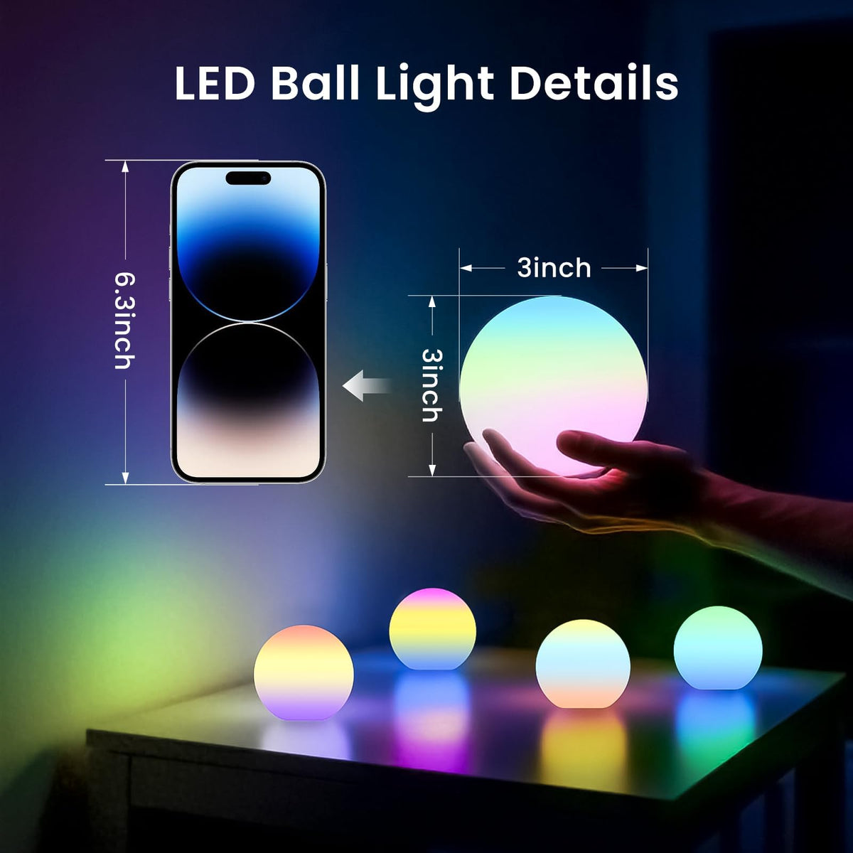 3 inch Floating Pool Lights (3-inch 8pack)