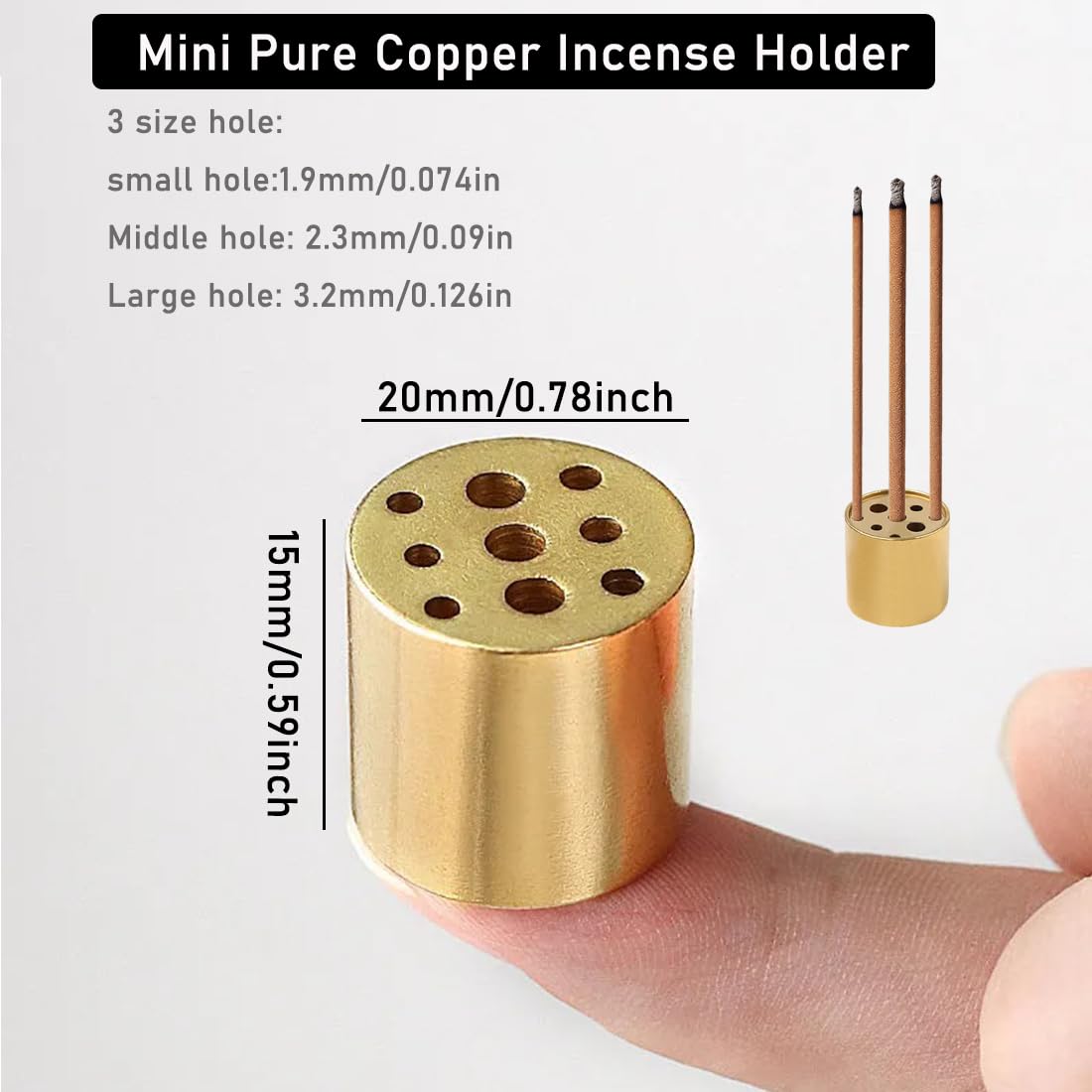 Ceramic Incense Holder (Black 01)