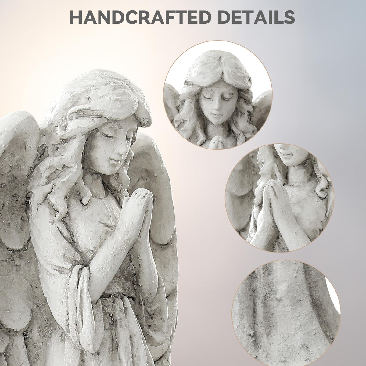 Angel Garden Statues Outdoor (Praying Angel-26.4")