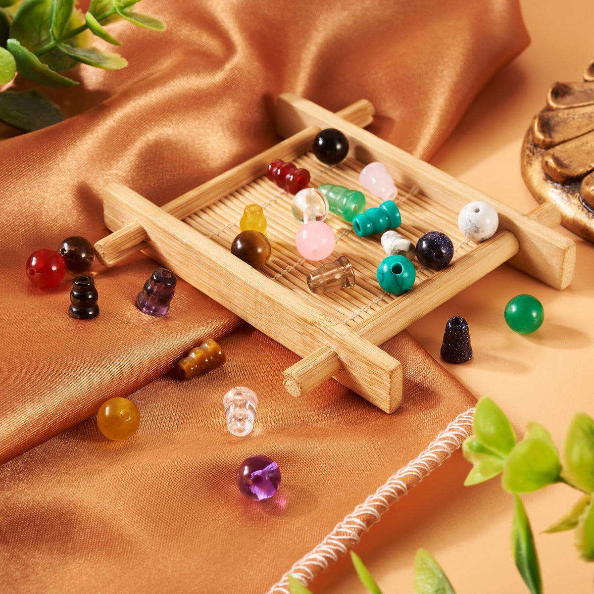 Beadthoven 12 Sets Natural Gemstone 3 (Light Color)