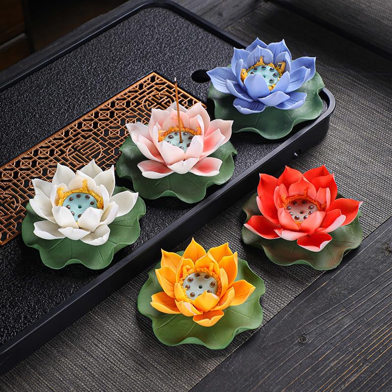 Lotus Incense Holder (Blue+green)