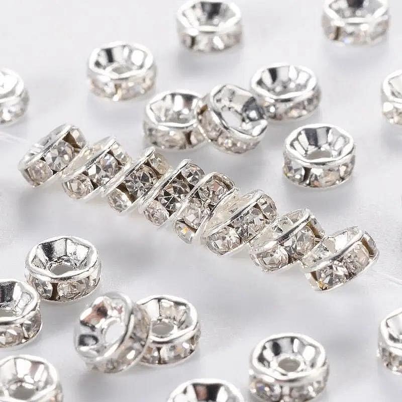 108Pcs 8mm Silver (Crystal Clear / 8MM, 108pcs)