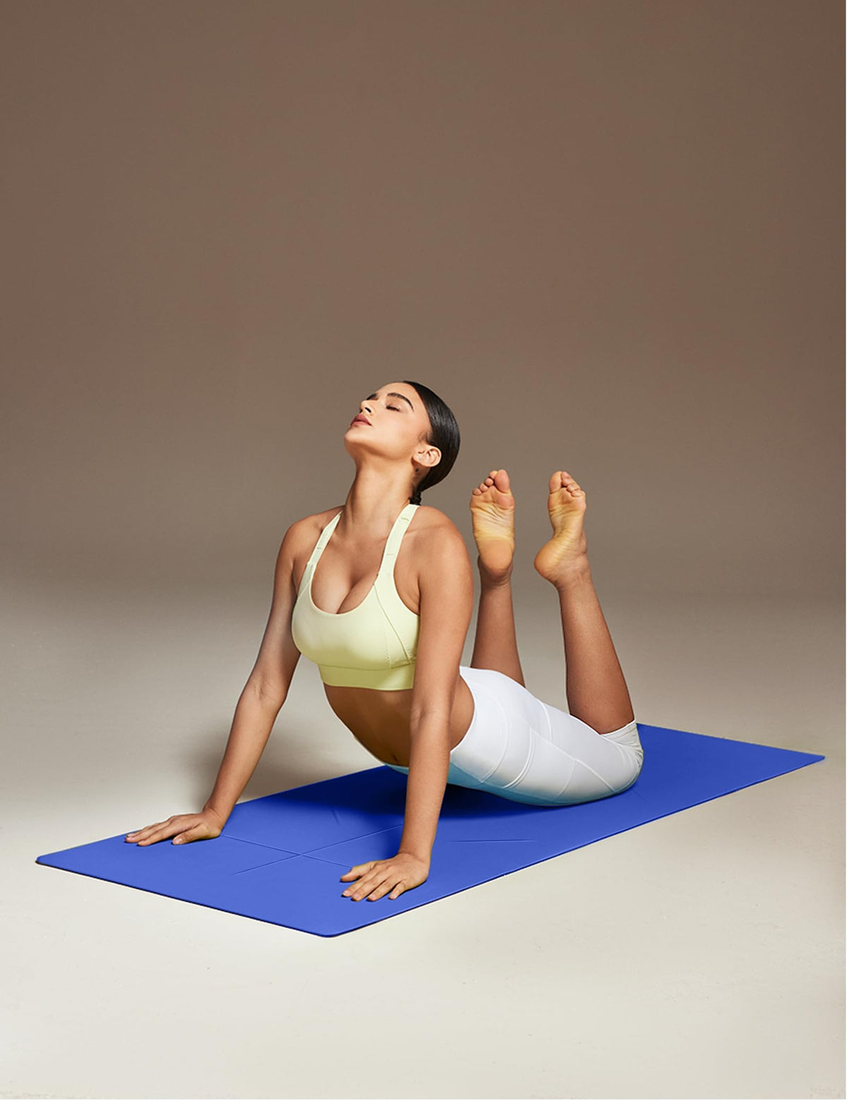 Yoga Mat Non Slip TPE Pilates Exercise Mats for Home Workout Gym Fitness Eco Friendly Thick Hot Yoga Mat with Strap Body Alignment (Blue)