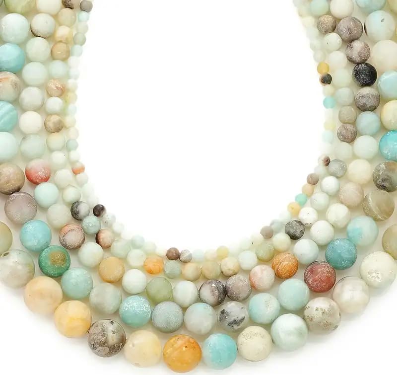 About 180 Pcs Amazonite Beads for Jewelry Making 4 MM Amazonite Gemstones Loose Stone Beads (Amazonite / 4MM, about 180pcs)