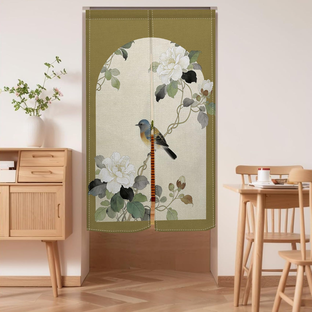Japanese Noren Doorway Curtain (Green)
