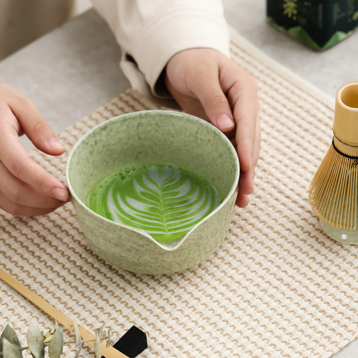 Matcha Set 17 OZ Matcha Bowl (Green)