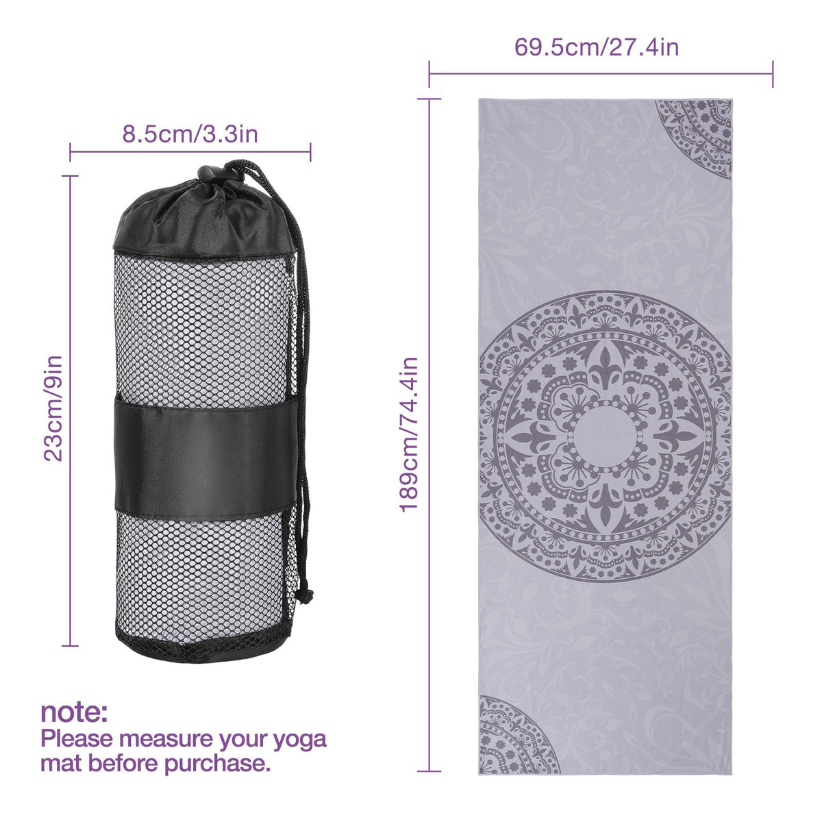 Yoga Towel Non (Gray)