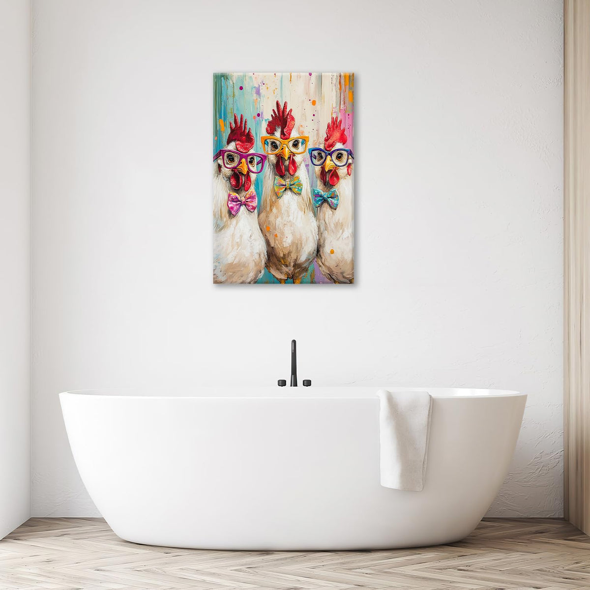 Rooster Wall Art (24"L x 16"W / Funny Rooster)
