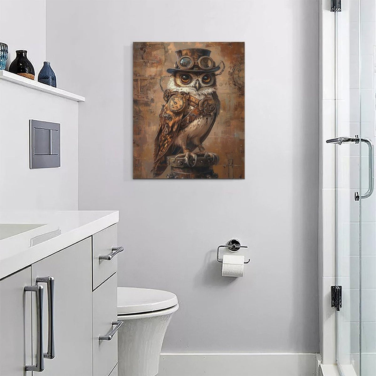 Steampunk Wall Art (20"L x 16"W / Steampunk Owl)