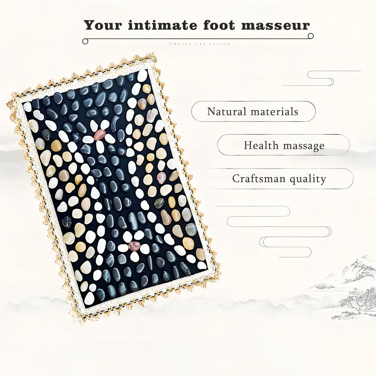 Acupressure Mat Foot Massager (Pebble-flower)