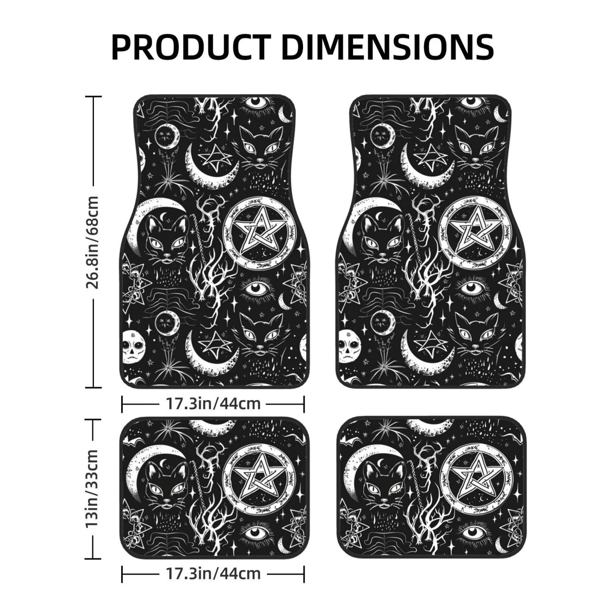 Moon Star Car Floor Mats Full Set of 4 (Moon Star)