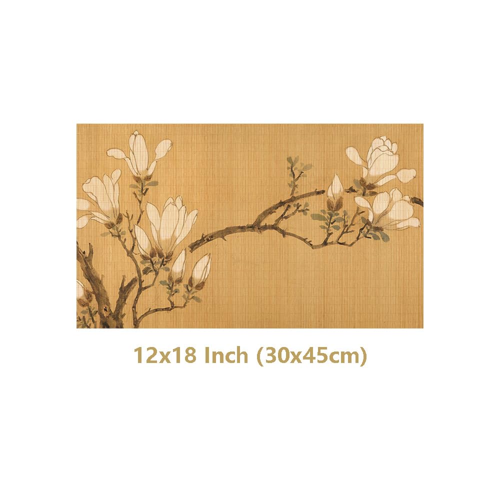 Asian Style Bamboo Table Runner (Magnolia / 12x18 Inch)