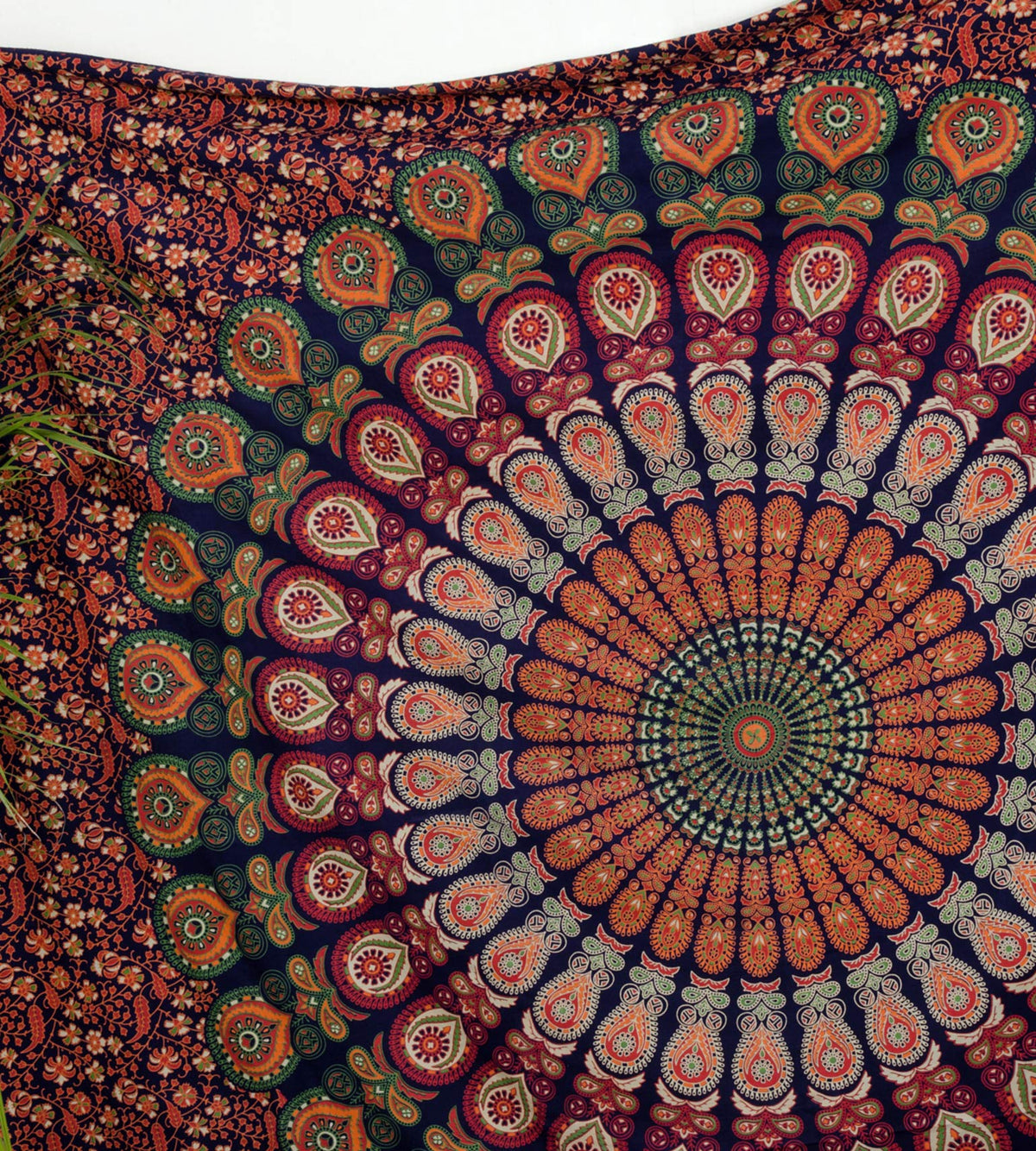 Kp708 Hippie Mandala Bohemian Psychedelic Intricate Floral Design Indian Bedspread Magical Thinking Tapestry Blue King Size (108"L x 90"W / Blue)