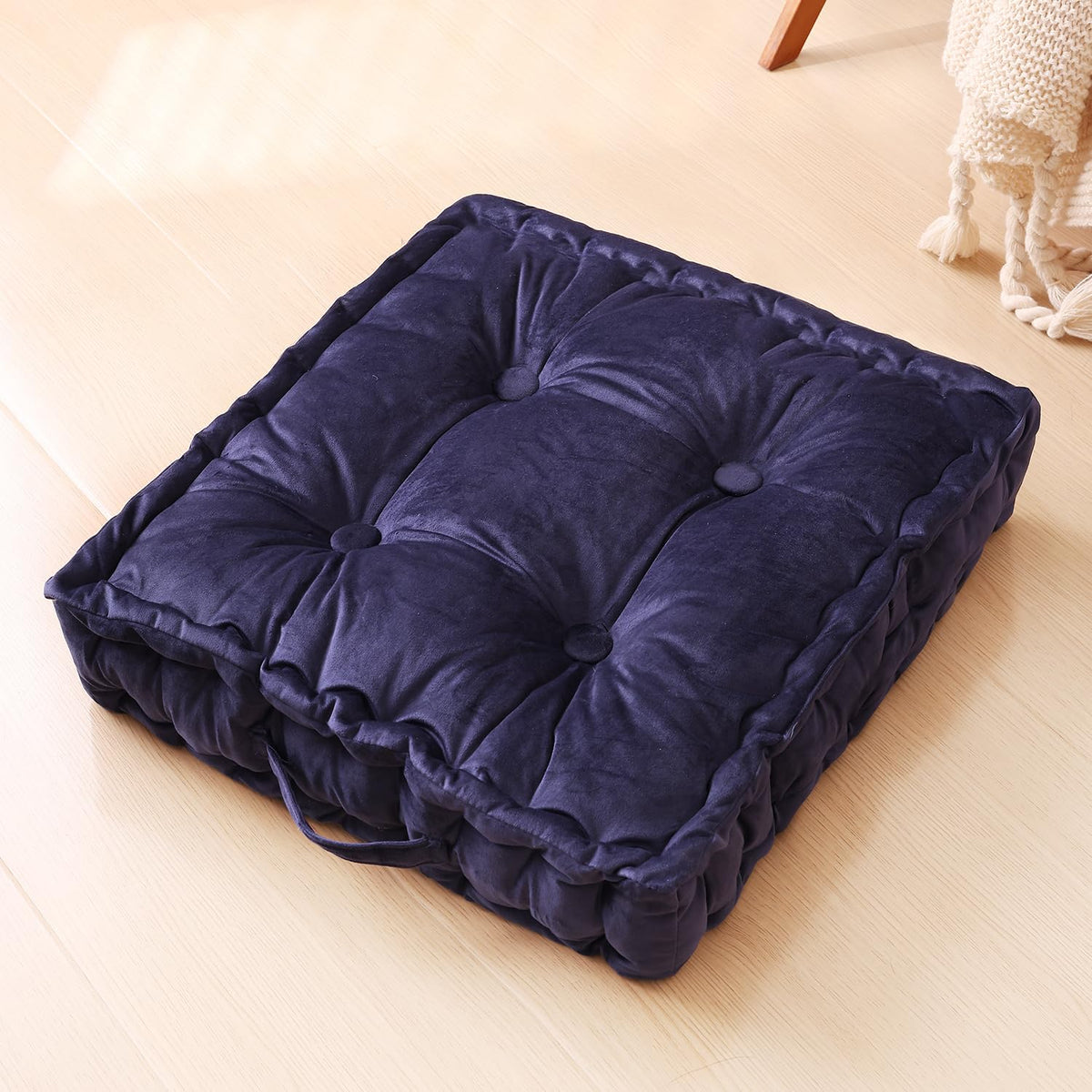 Square Floor Pillows (1 Pack / Navy)