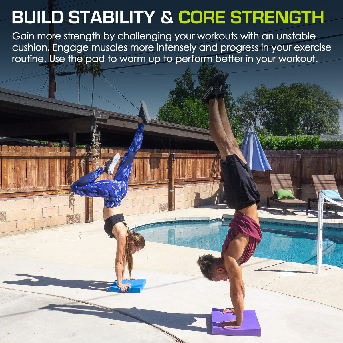 Exercise Balance Pad (Blue / XL - (18.75" x 15"))
