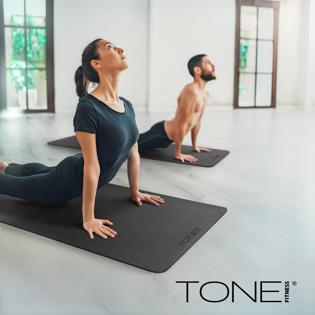 1 4" Yoga Mat (V Pattern / Teal)