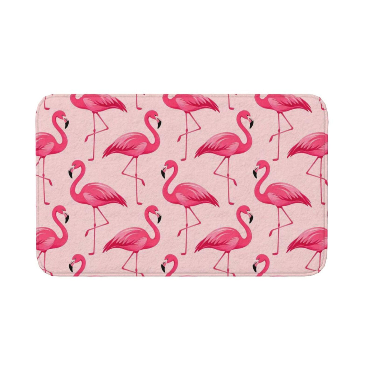 Pink Flamingo Bath Mat Non (1'8" x 2'8" (Rectangular) / Pink Flamingo)