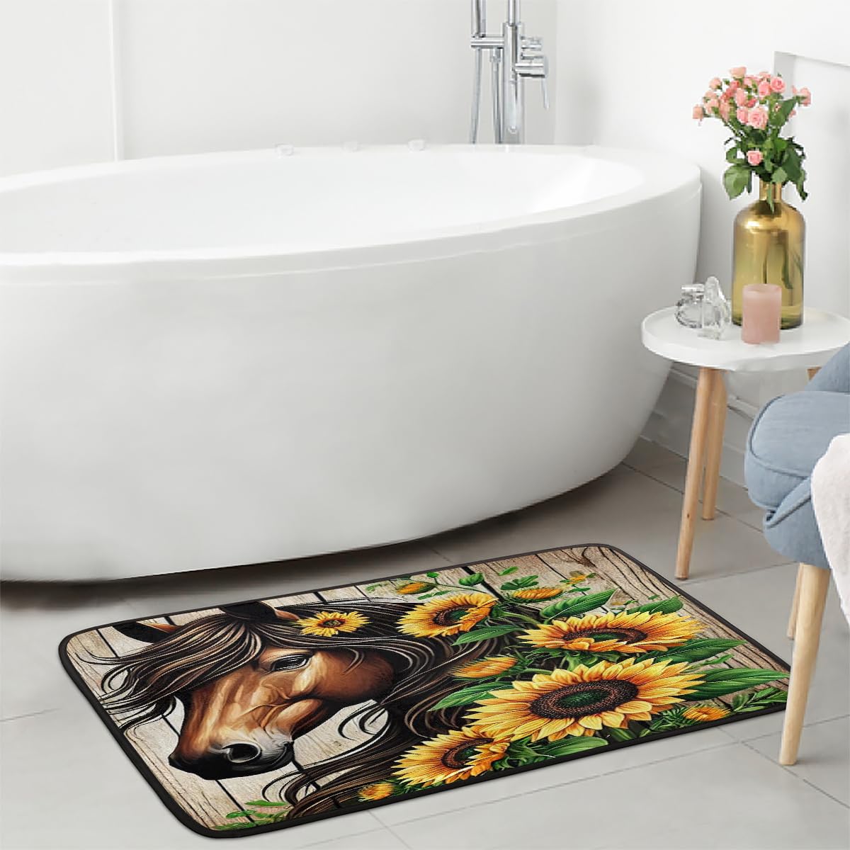 Horse Kitchen Rugs Kitchen Mats Non Slip Floor Mat (Color 19)