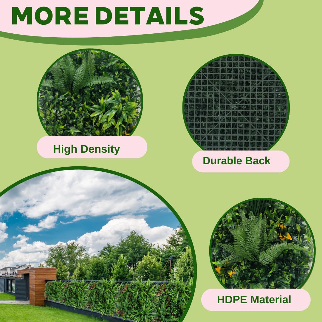 Artificial Green Wall Panels 20"x40" (Sunset Vine / 2 Packs)