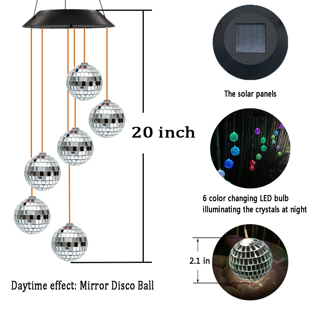 Solar Disco Ball Wind Chime