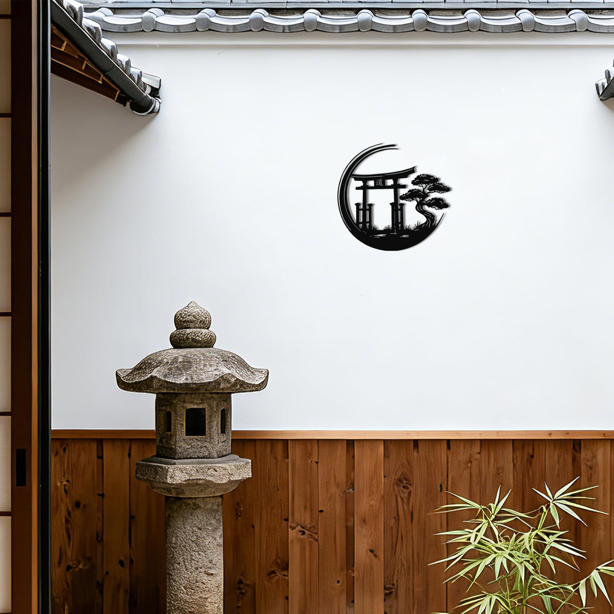 Japanese Torii Gate Bonsai Metal Wall Art (Japanese Torii Gate)