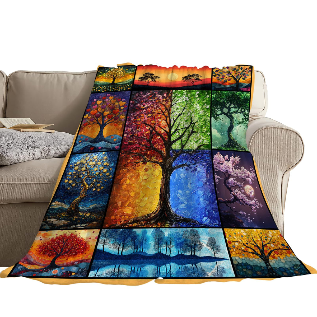 Tree of Life Throw Blanket (60"x80" / Colorful Tree)