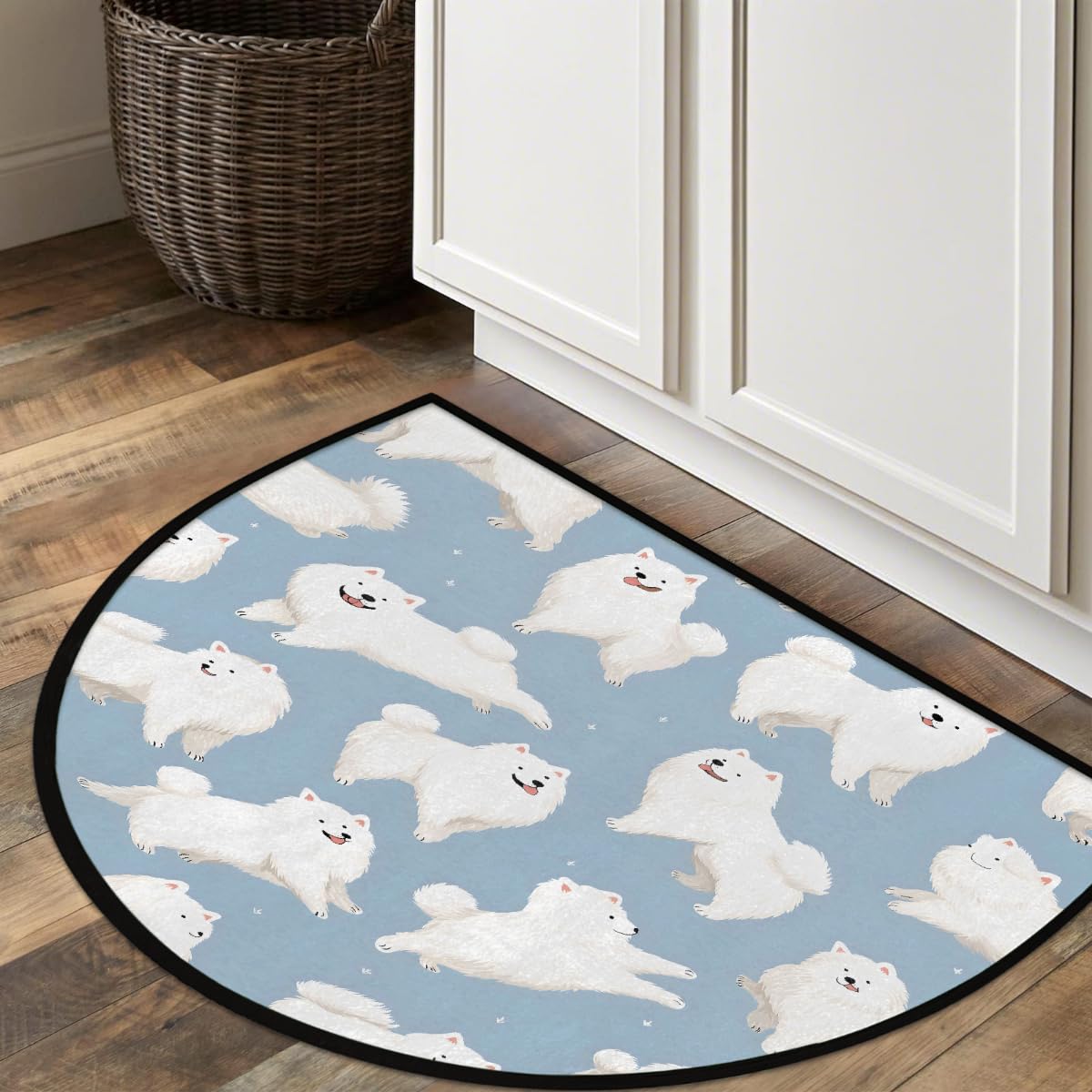 Dog Half Round Door Mat Semi Moon Rug Fireplace Carpet Area Rugs (Color10)